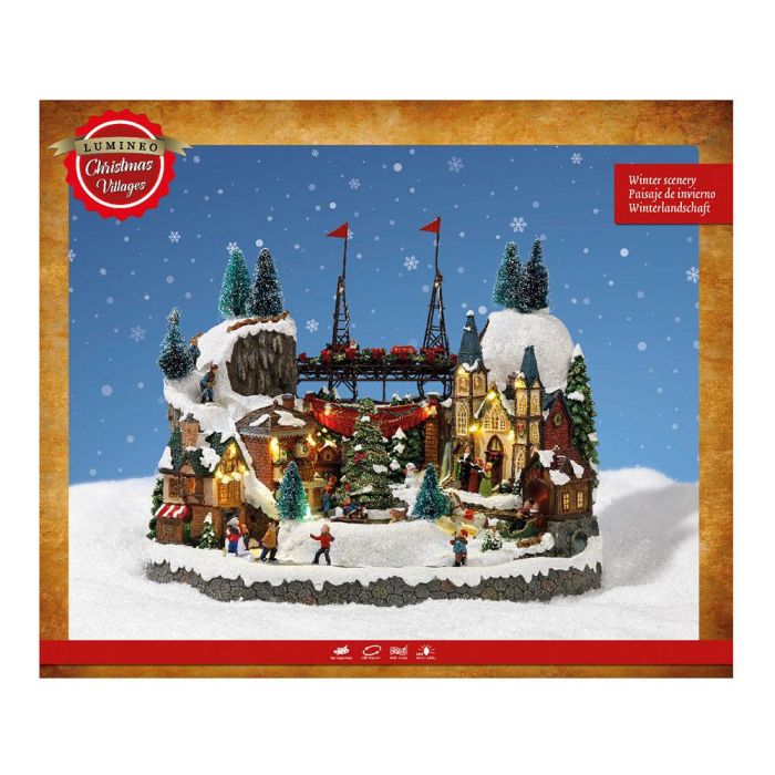 Lumineo Pueblo Navideño con Luz, Música y Movimiento 35,5 x 22 x 30,5 cm Interior 1