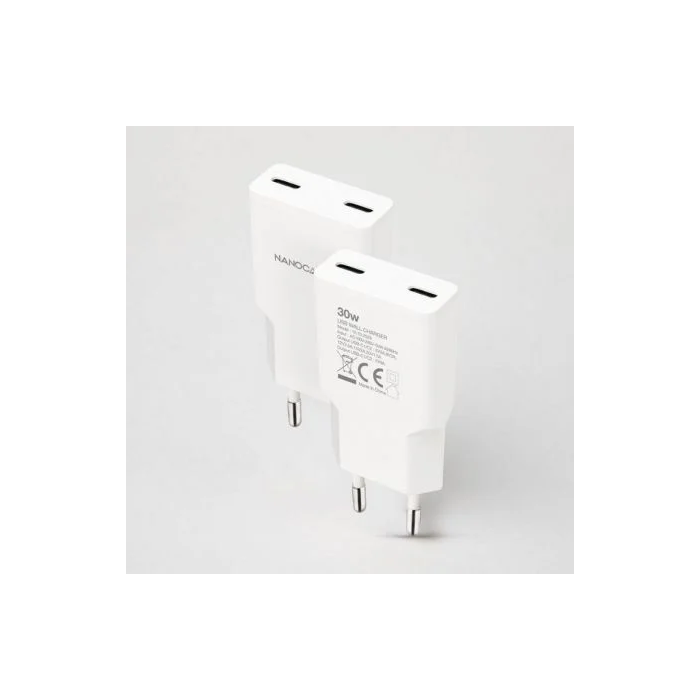 Cargador de Pared NANOCABLE 10.10.2029 Blanco 30 W 1 Cargador de Pared NANOCABLE 10.10.2029 Blanco 30 W 1