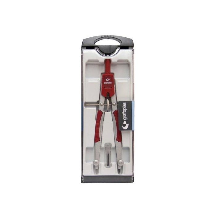 Compas Grafoplas Micrometrico Rojo Con Minas