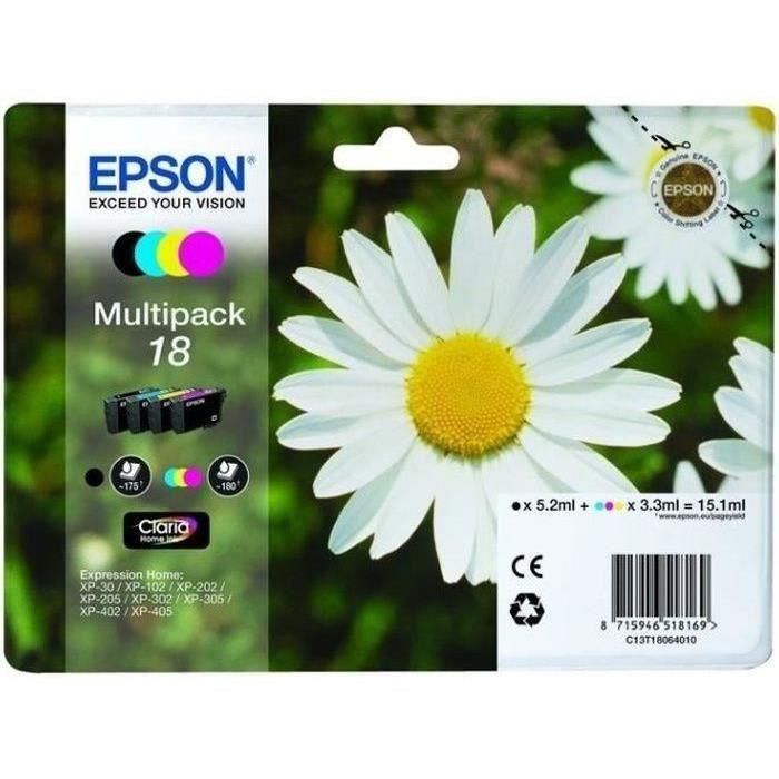 Consumibles Epson Multipack 4-Colores 18 cLaria Bl