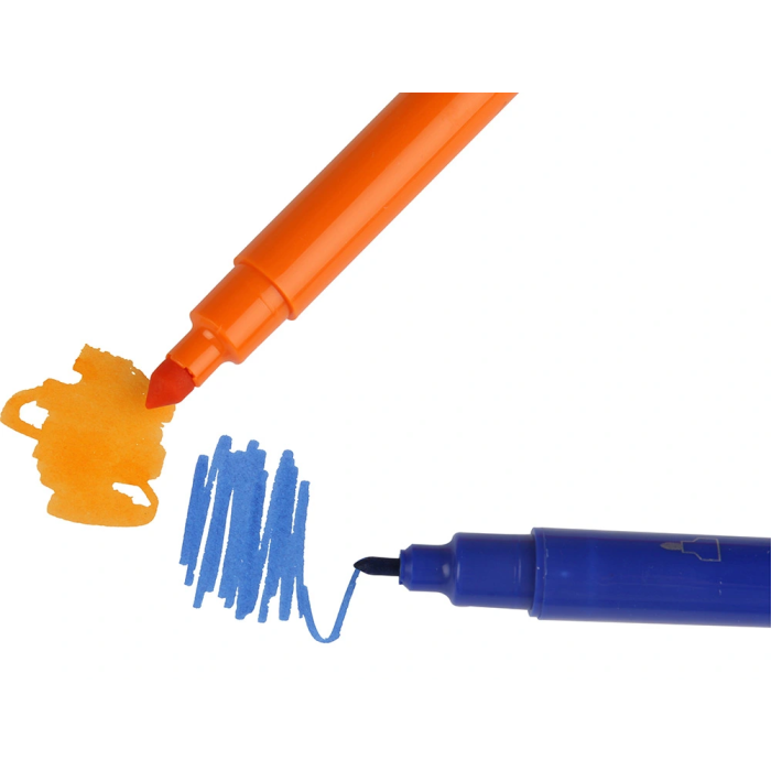 Liderpapel Rotulador Duo Doble Punta Fina y Gruesa Caja de 12 Unidades Colores Surtidos 6