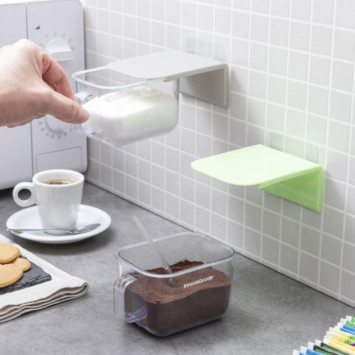 Recipientes de Cocina Adhesivos Extraíbles Handstore InnovaGoods Pack de 2 uds Recipientes de Cocina Adhesivos Extraíbles Handstore InnovaGoods Pack de 2 uds