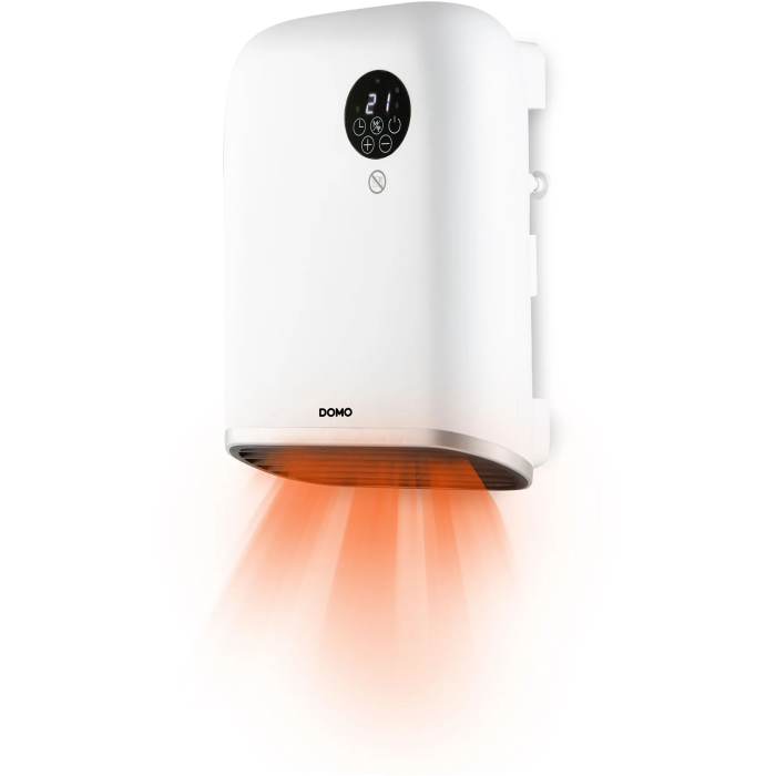Domo Calefactor de Baño DO7357F - 2000W, Wifi, Mando a Distancia, Función Eco, Pantalla LED, Montaje Pared/Pie, Blanco 1
