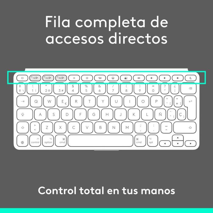 Teclado Logitech Blanco QWERTY 15 Teclado Logitech Blanco QWERTY 15