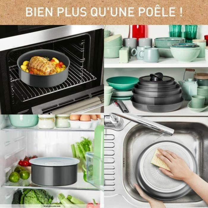 TEFAL INGENIO RENEW Batería de 5 piezas, Inducción, Revestimiento cerámico antiadherente, Sin PFOA, Hecho en Francia L2619002 3 TEFAL INGENIO RENEW Batería de 5 piezas, Inducción, Revestimiento cerámico antiadherente, Sin PFOA, Hecho en Francia L2619002 3