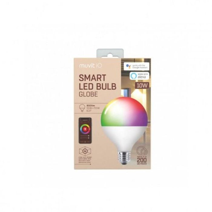 Muvit Bombilla Inteligente Globo E27 10W RGB y Blanca, WiFi, Compatible con Alexa y Google Home 2