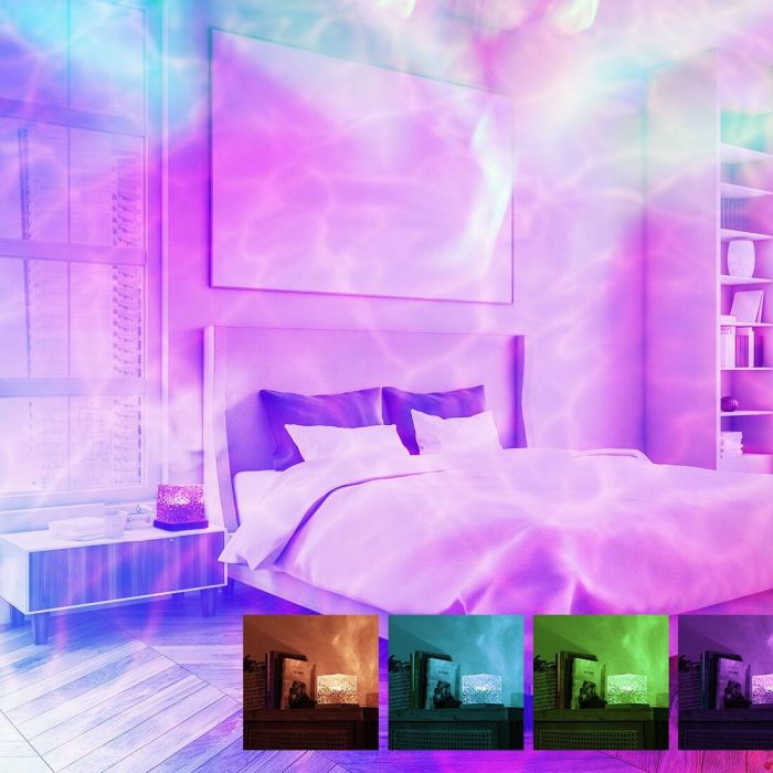 Proyector LED de Auroras Boreales Recargable Boralamp InnovaGoods 8 Proyector LED de Auroras Boreales Recargable Boralamp InnovaGoods 8