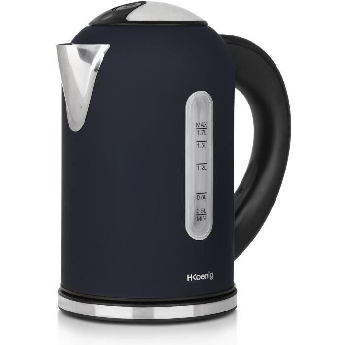 Hervidor programable - HKoeNIG - Boe56 - 1,7L - 2200 W - Temperatura regulable - Pantalla LCD - Azul noche mate y acero inoxidable 1 Hervidor programable - HKoeNIG - Boe56 - 1,7L - 2200 W - Temperatura regulable - Pantalla LCD - Azul noche mate y acero inoxidable 1