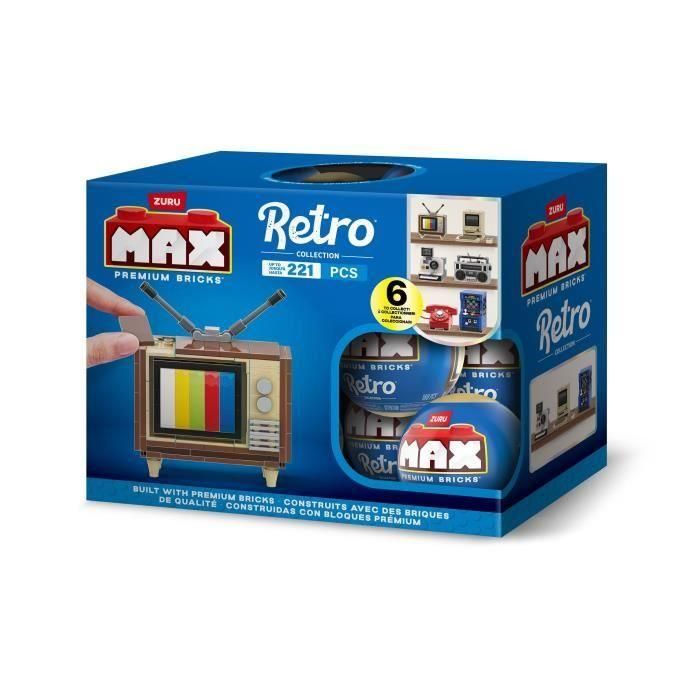 Juego de construcción - ZURU - Retro - 221 piezas - 6 diseños - Ambiente nostálgico Juego de construcción - ZURU - Retro - 221 piezas - 6 diseños - Ambiente nostálgico