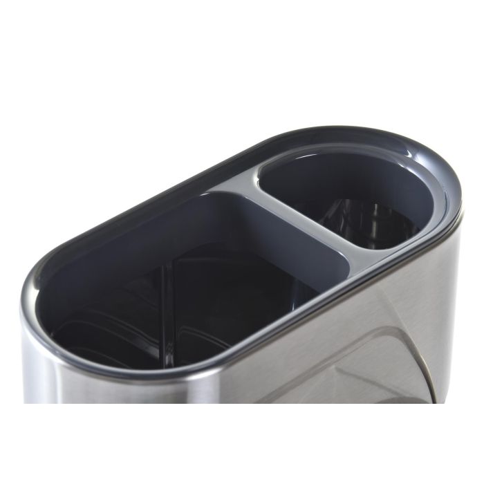 DKD Home Decor Organizador de Almacenamiento ABS Bicolor Plateado y Negro, Largo 12,3 cm, Alto 12 cm, Ancho 18 cm, Peso 1 kg 1 DKD Home Decor Organizador de Almacenamiento ABS Bicolor Plateado y Negro, Largo 12,3 cm, Alto 12 cm, Ancho 18 cm, Peso 1 kg 1