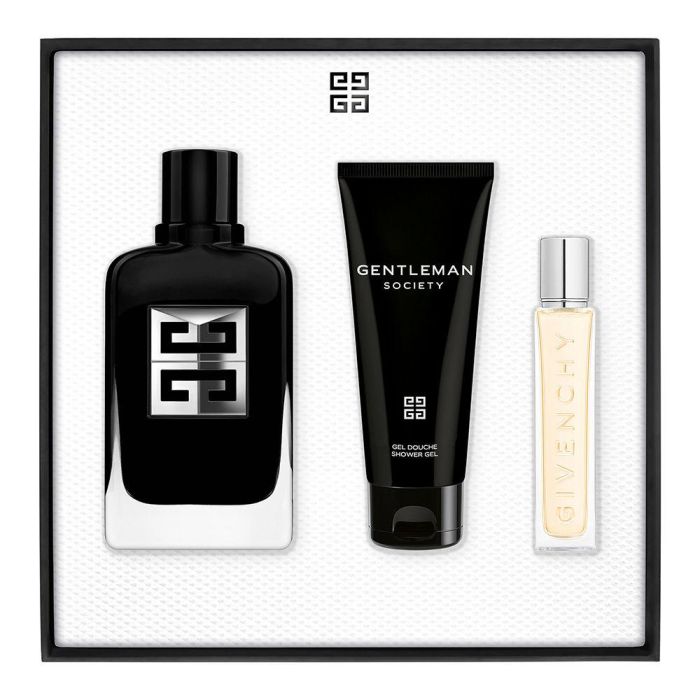 Givenchy Gentleman Society Eau de Parfum Estuche 3 Piezas 100 ml + 12.5 ml + Gel de Ducha 75 ml, Fragancia Masculina con Narciso Salvaje, Vetiver y Vainilla