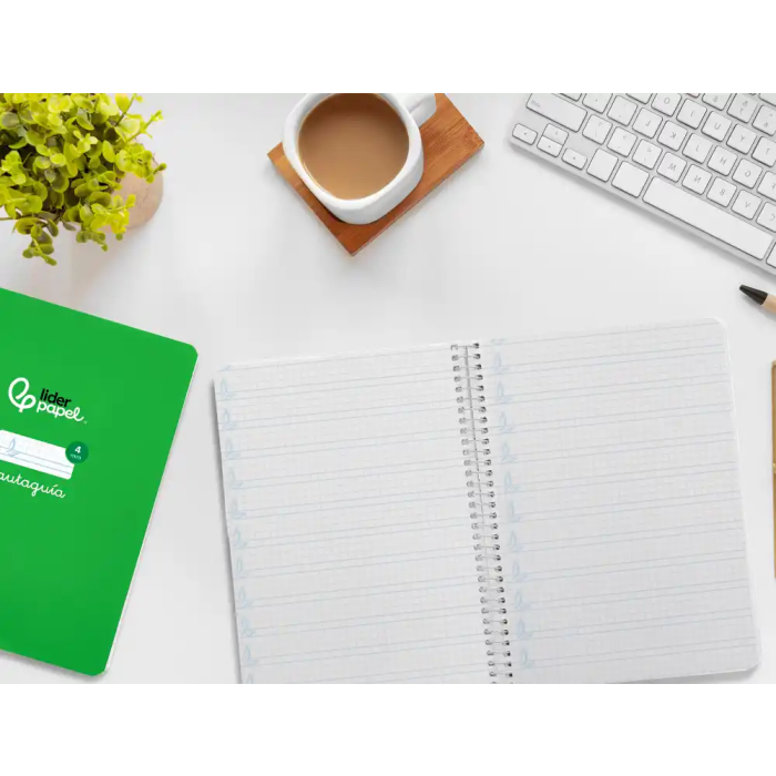 Liderpapel Cuaderno Espiral A5 Tapa Dura 80 Hojas 90gr Cuadro Pautado 4mm Verde 6