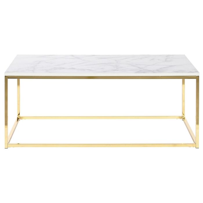 Mesa Centro Chic DKD Home Decor Blanco Dorado 60 x 40 x 100 cm 3