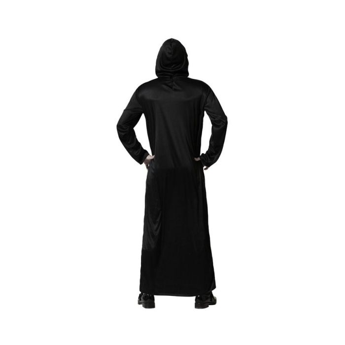 Disfraz Fantasma Hombre Adulto con Máscara Calavérica y Túnica Negra Talla XS-S Halloween Disfraz Fantasma Hombre Adulto con Máscara Calavérica y Túnica Negra Talla XS-S Halloween