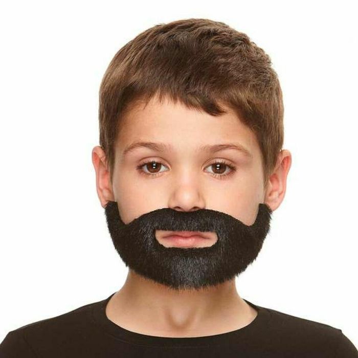 Bigote y barba infantil morena talla única Bigote y barba infantil morena talla única