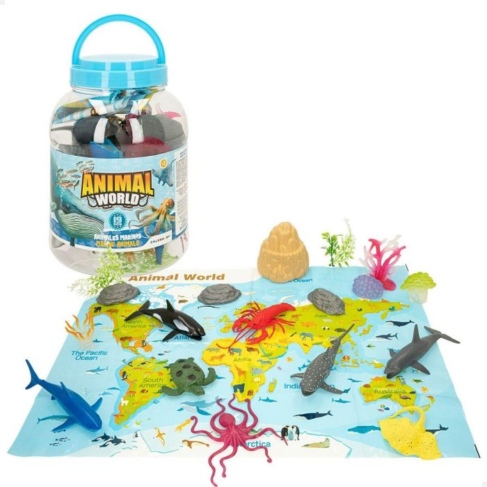 Set de Figuras de Animales Colorbaby 19 piezas Océano Plástico 14 x 6 x 7 cm (6 Unidades) 5 Set de Figuras de Animales Colorbaby 19 piezas Océano Plástico 14 x 6 x 7 cm (6 Unidades) 5