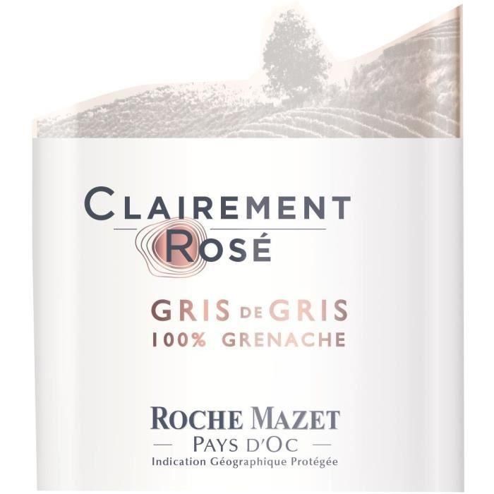 Clearly Rosé de Roche Mazet 2019 Pays d'Oc - vino rosado Languedoc 1