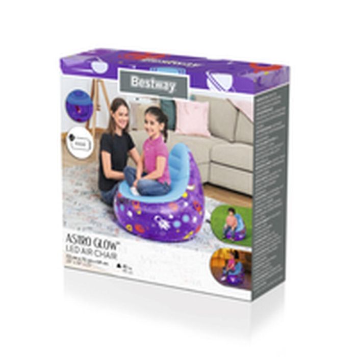 Bestway Sillon Hinchable con Luces Led Espacial 72x72x64 cm +3 Años Interior y Jardin 75122 14