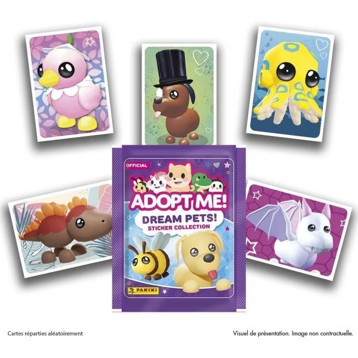 Paquete de inicio - PANINI - ¡Adoptame! Roblox - Álbum + 2 fundas - 1 tarjeta de edición limitada - 10 pegatinas 3 Paquete de inicio - PANINI - ¡Adoptame! Roblox - Álbum + 2 fundas - 1 tarjeta de edición limitada - 10 pegatinas 3