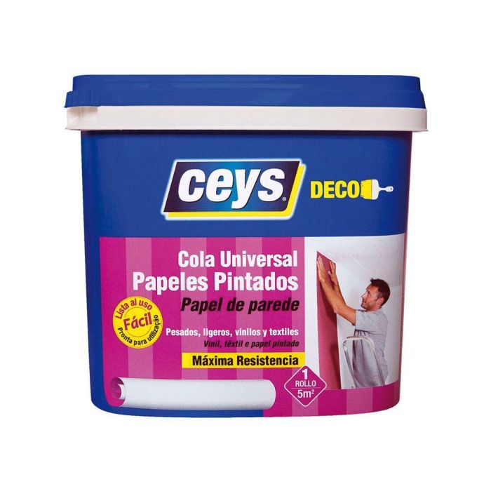 Ceys Cola papeles pintados universal 504603 1 kg para papeles ligeros, medianos y pesados en todo tipo de superficies Ceys Cola papeles pintados universal 504603 1 kg para papeles ligeros, medianos y pesados en todo tipo de superficies