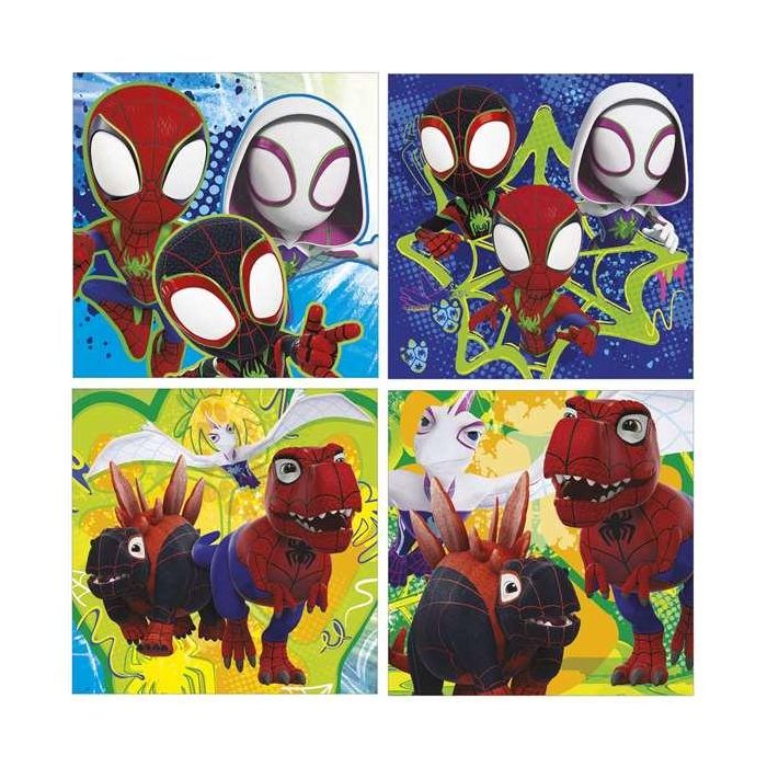 Educa Puzzle Progresivos Dino Spidey 12+16+20+25 Piezas 1