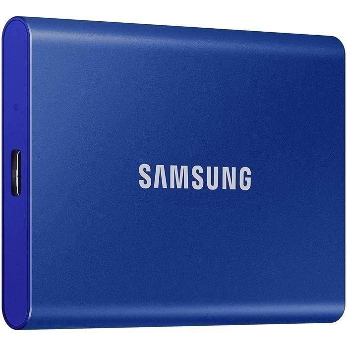 Samsung MU-PC2T0H/WW Disco Externo SSD Portátil T7 Touch 2TB Azul USB 3.2 Gen2 1050/1000 MB/s Cifrado AES 256 1