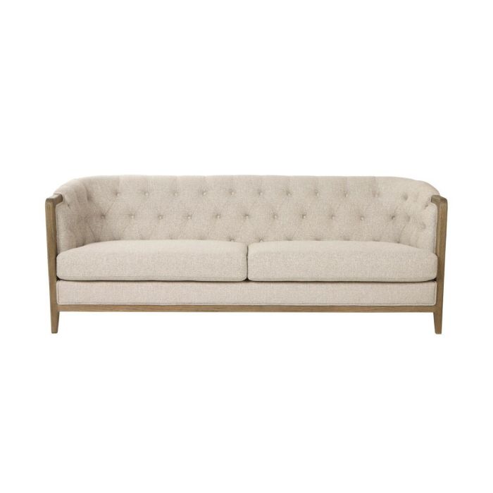 DKD Home Decor 2c24 Sofá Urban 3 Plazas Crudo Capitoné con 3 Cojines 207x84x76 cm de Poliéster y Madera de Fresno Colección Top Sofas 5 DKD Home Decor 2c24 Sofá Urban 3 Plazas Crudo Capitoné con 3 Cojines 207x84x76 cm de Poliéster y Madera de Fresno Colección Top Sofas 5