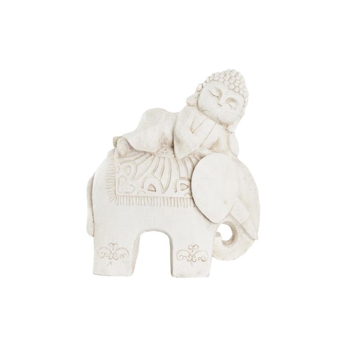 DKD Home Decor Figura Buda Elefante Blanco Magnesia 42 x 46 x 24 cm DKD Home Decor Figura Buda Elefante Blanco Magnesia 42 x 46 x 24 cm