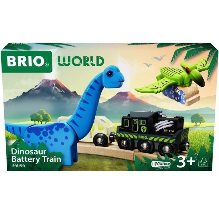 Tren con pilas de dinosaurio BRIO-7312350360967-Edades de 3 años en adelante 1