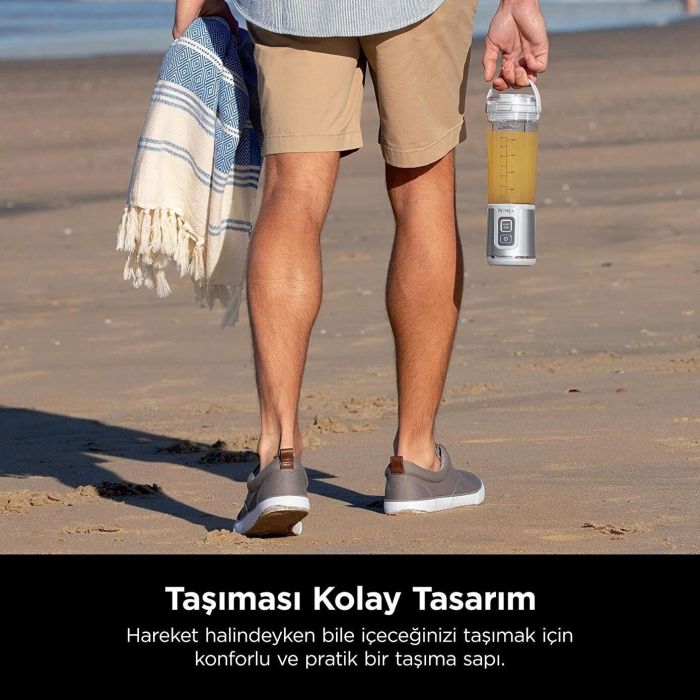 Ninja BC151EUWH Batidora de vaso portátil, 0,532 L, Picahielos, Blanco 2