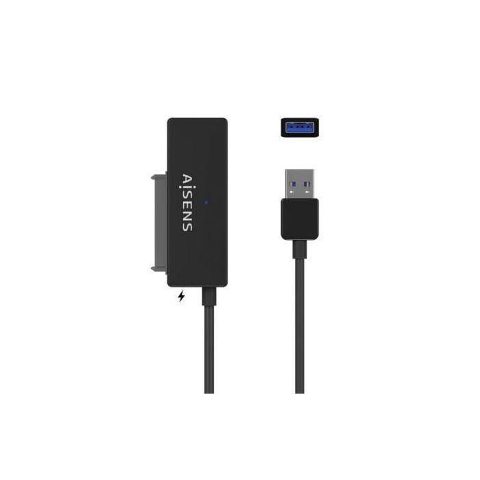 AISENS - ADAPTADOR SATA A USB-A USB 3.0/USB3.1 GEN1 PARA DISCOS DUROS 2.5 Y 3.5 CON ALIMENTADOR, NEG 1
