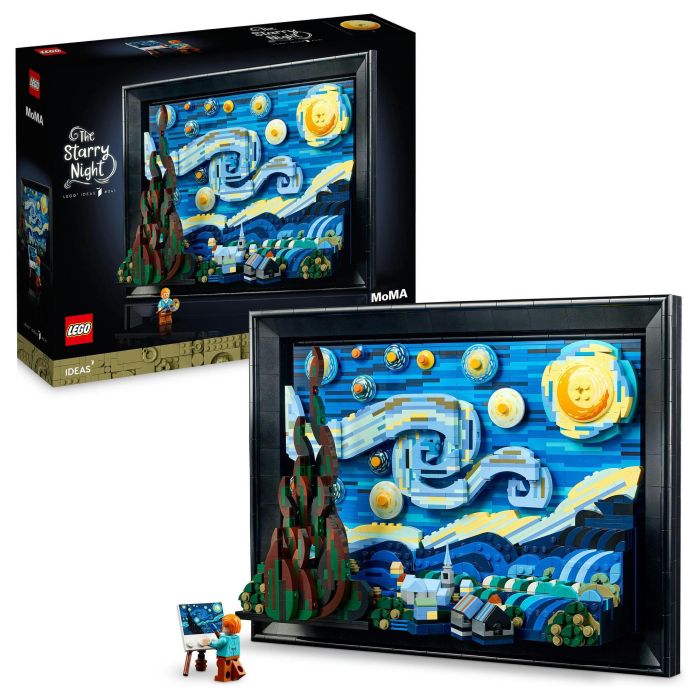 Lego Ideas 21333 Vincent Van Gogh - Lienzo de la Noche Estrellada Lámina Artística 3D - 2316 Piezas 5