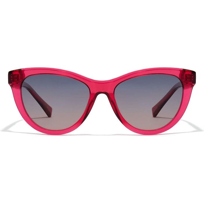 Hawkers Gafas de Sol NOLITA ECO Unisex Cat-eye Montura Rojo Cereza Transparente Lentes Degradadas Gris a Rosa UV400 Acetato ECO 1