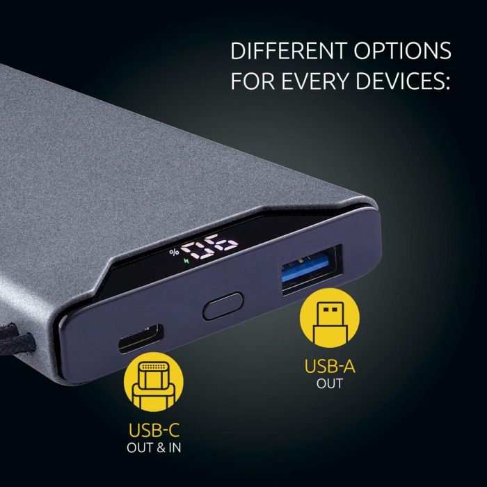 Intenso Powerbank F10000 10000 mAh Gris con Power Delivery y Quick Charge 3.0 5 Intenso Powerbank F10000 10000 mAh Gris con Power Delivery y Quick Charge 3.0 5
