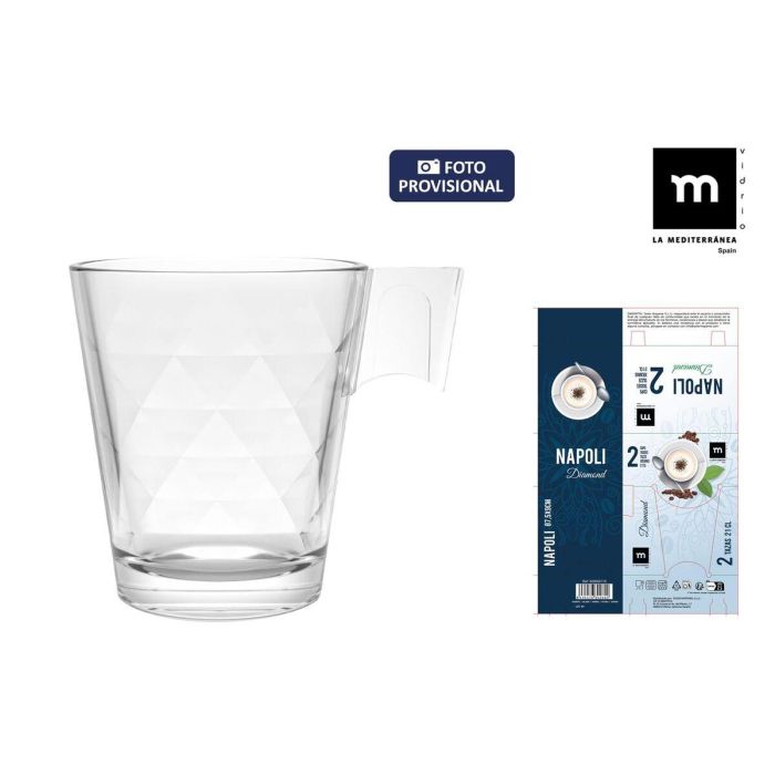 Juego de Tazas La Mediterránea Napoli diamond 2 Piezas (36 Unidades) 5 Juego de Tazas La Mediterránea Napoli diamond 2 Piezas (36 Unidades) 5