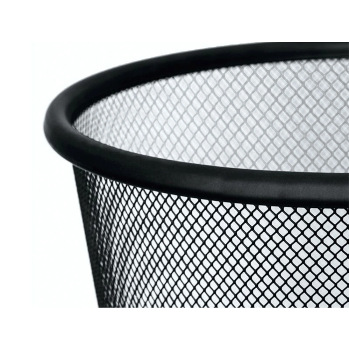 Q-connect Papelera Metálica Rejilla Negra 190x260x235 mm 2