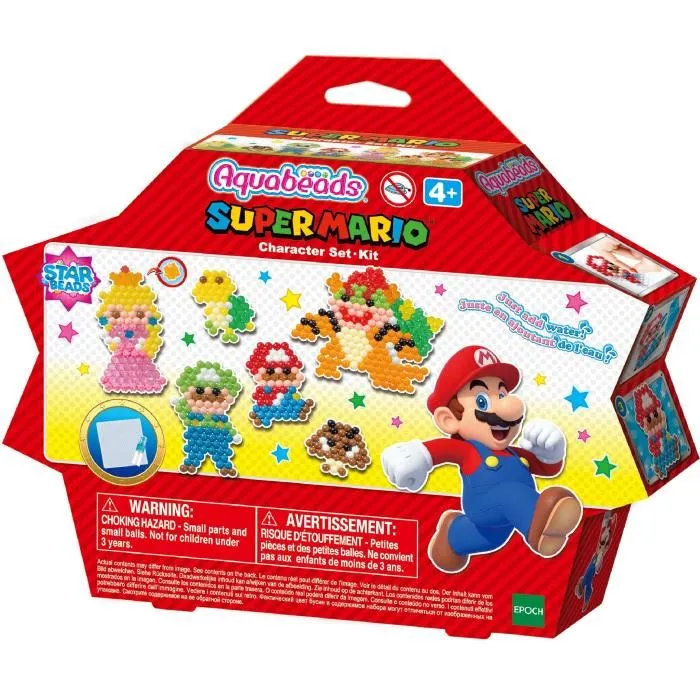 Aquabeads Super Mario Set Personajes 31946 - Figuras para Crear con Abalorios de Más de 690 Piezas