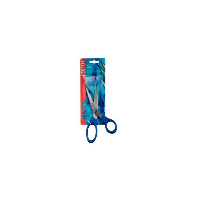 Tijeras Esselte Gama Premiun 200 mm Acero Inoxidable Mango Ergonomico Color Azul 2 unidades 4