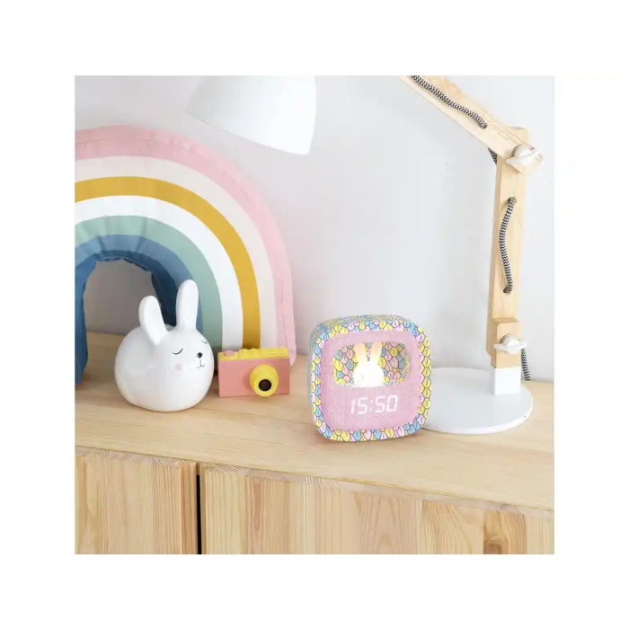 Wondee Despertador Billy con Luz de Noche Mermaid, Reloj Infantil con Alarma y Conejito de Silicona 2