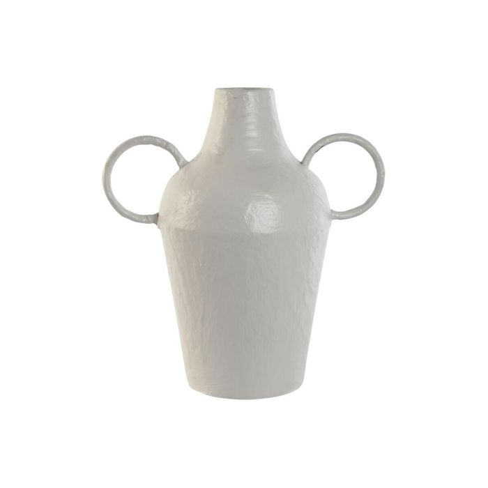Jarrón Home ESPRIT Blanco Metal 33,5 x 20 x 36 cm Jarrón Home ESPRIT Blanco Metal 33,5 x 20 x 36 cm