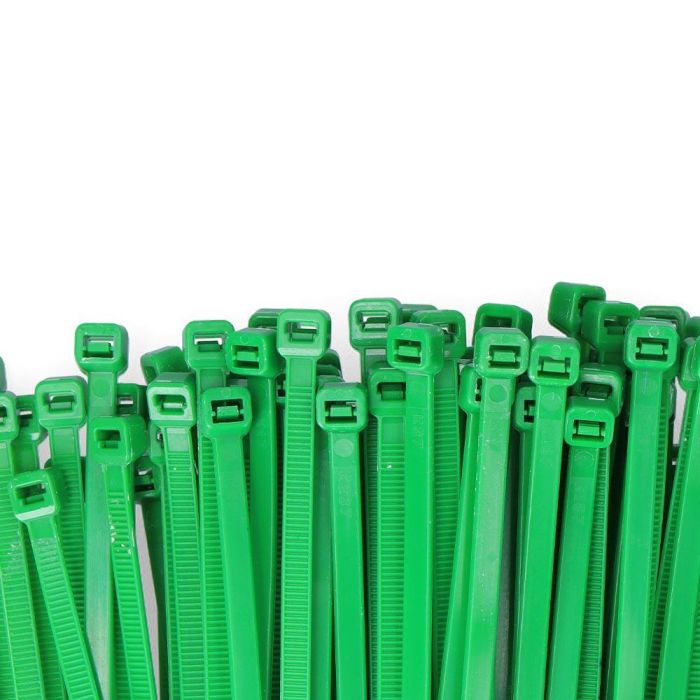 Edm Bridas de nylon verde 4,8 x 380 mm, alta calidad, resistente -40°C~85°C, 100 unidades 1 Edm Bridas de nylon verde 4,8 x 380 mm, alta calidad, resistente -40°C~85°C, 100 unidades 1