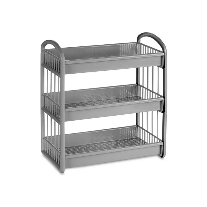 Estantería de plástico Kinvara 3 alturas gris 22x40x13.5 cm (8 Unidades) 1 Estantería de plástico Kinvara 3 alturas gris 22x40x13.5 cm (8 Unidades) 1