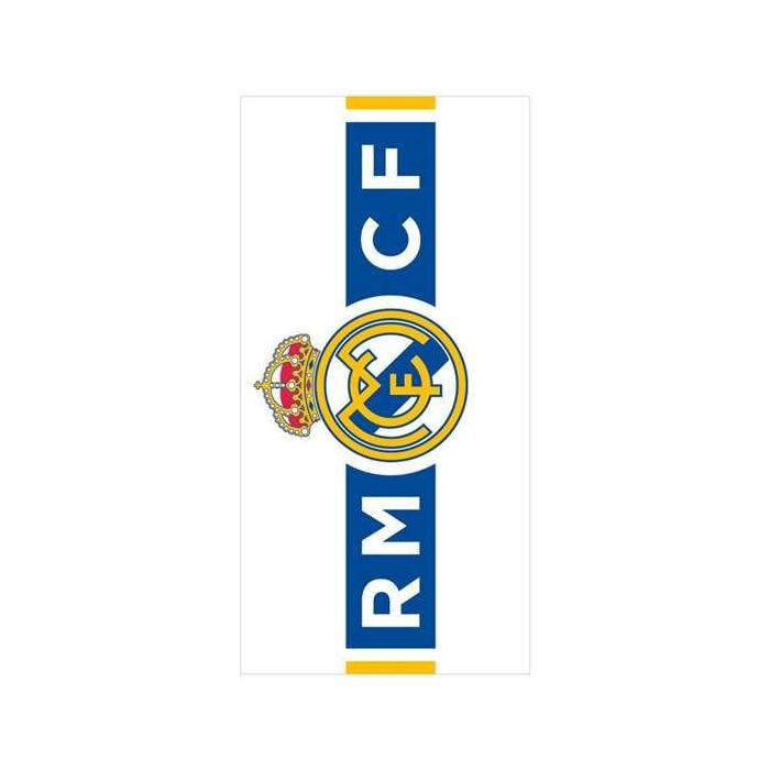Real Madrid Toalla de Algodón Blanca 70x140 cm Infantil para Baño y Playa Real Madrid Toalla de Algodón Blanca 70x140 cm Infantil para Baño y Playa