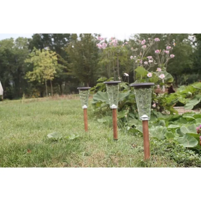 Canopo Set de 3 Balizas Solares 20 Lúmenes Beige 2