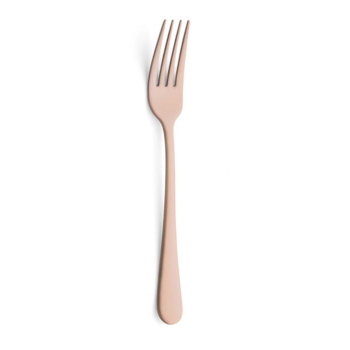 Amefa Caja 12 Tenedores de Mesa Austin Cobre Acero Inoxidable 20,7 cm Acabado Mate Apto Lavavajillas Amefa Caja 12 Tenedores de Mesa Austin Cobre Acero Inoxidable 20,7 cm Acabado Mate Apto Lavavajillas