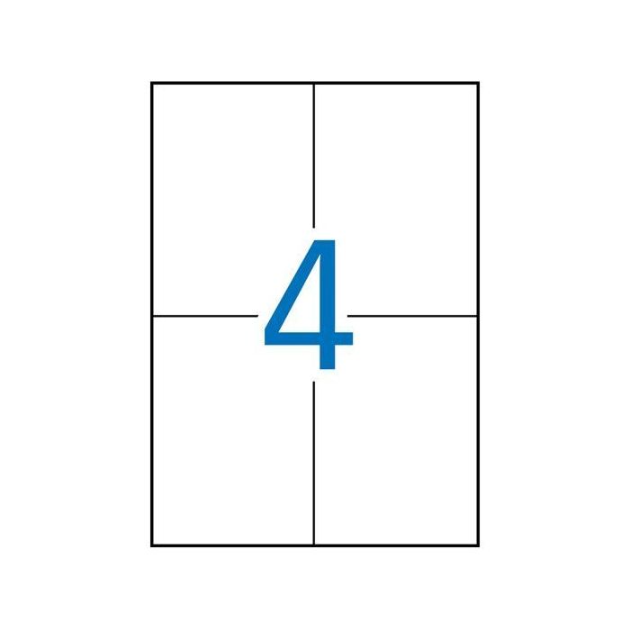 Apli Etiquetas Adhesivas 105x148 mm Láser C-Rectos 4 X 20H Poliéster Blanco Apli Etiquetas Adhesivas 105x148 mm Láser C-Rectos 4 X 20H Poliéster Blanco