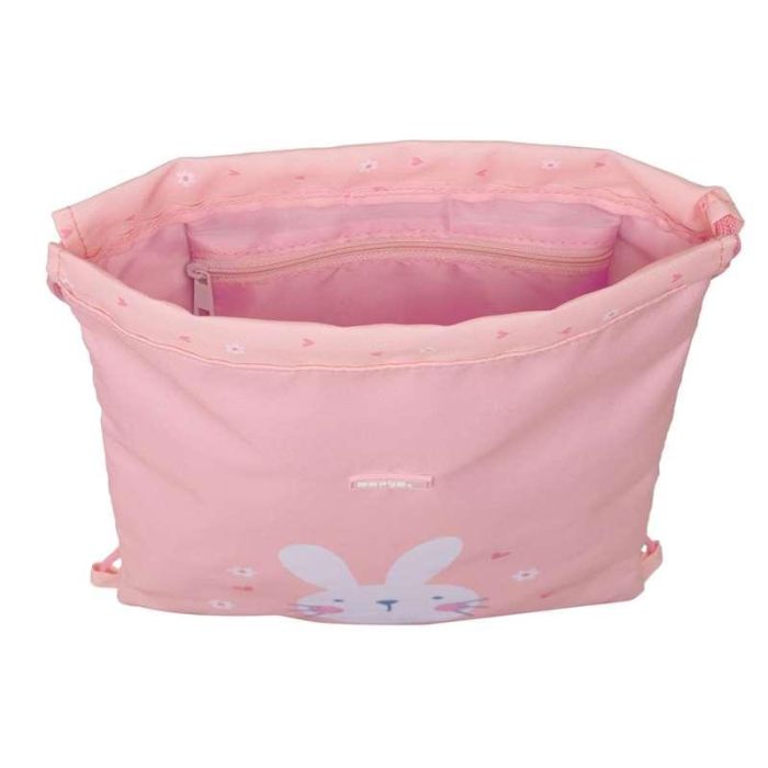 Bolsa Mochila con Cuerdas Safta Bunny Rosa 26 x 34 x 1 cm 2