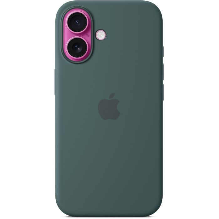 Apple iPhone 16 - Funda de Silicona con MagSafe, Verde Lago 2