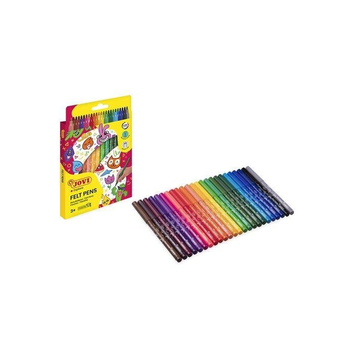 Jovi Rotuladores Estuche de 24 Colores Surtidos 140 mm