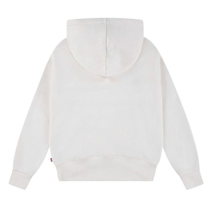 Sudadera con Capucha Niña Levi's Batwing Patch Blanco S 1